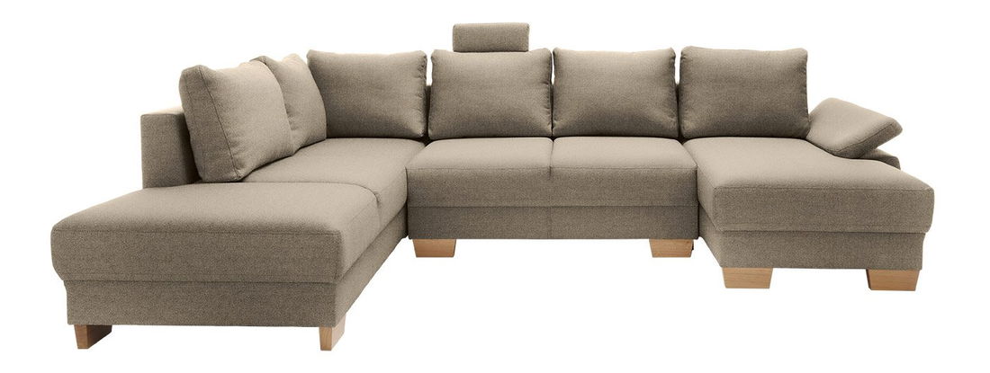 Rohová sedačka Loxy 3 (hnědá) (s úl. prostorem) (P)