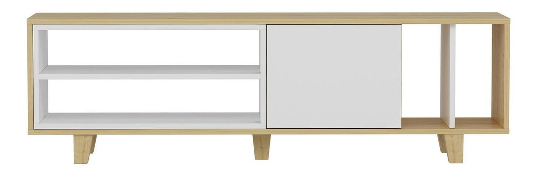 TV stolek/skříňka Losisa (dub + bílá)
