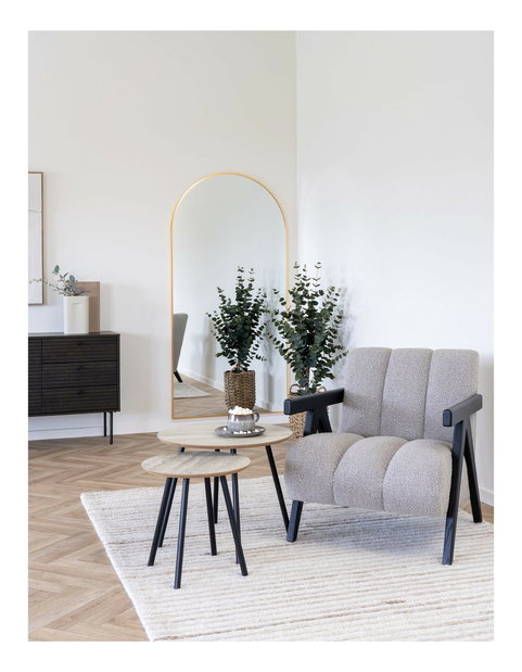 Konferenční stolek Alast 1 (černá + béžová)