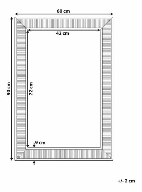 Nástěnné zrcadlo Clementine (stříbrná) *bazar
