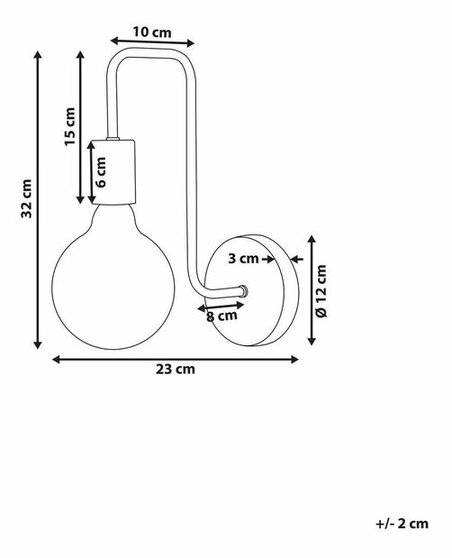 Nástěnná lampa SALTO (zlatá)