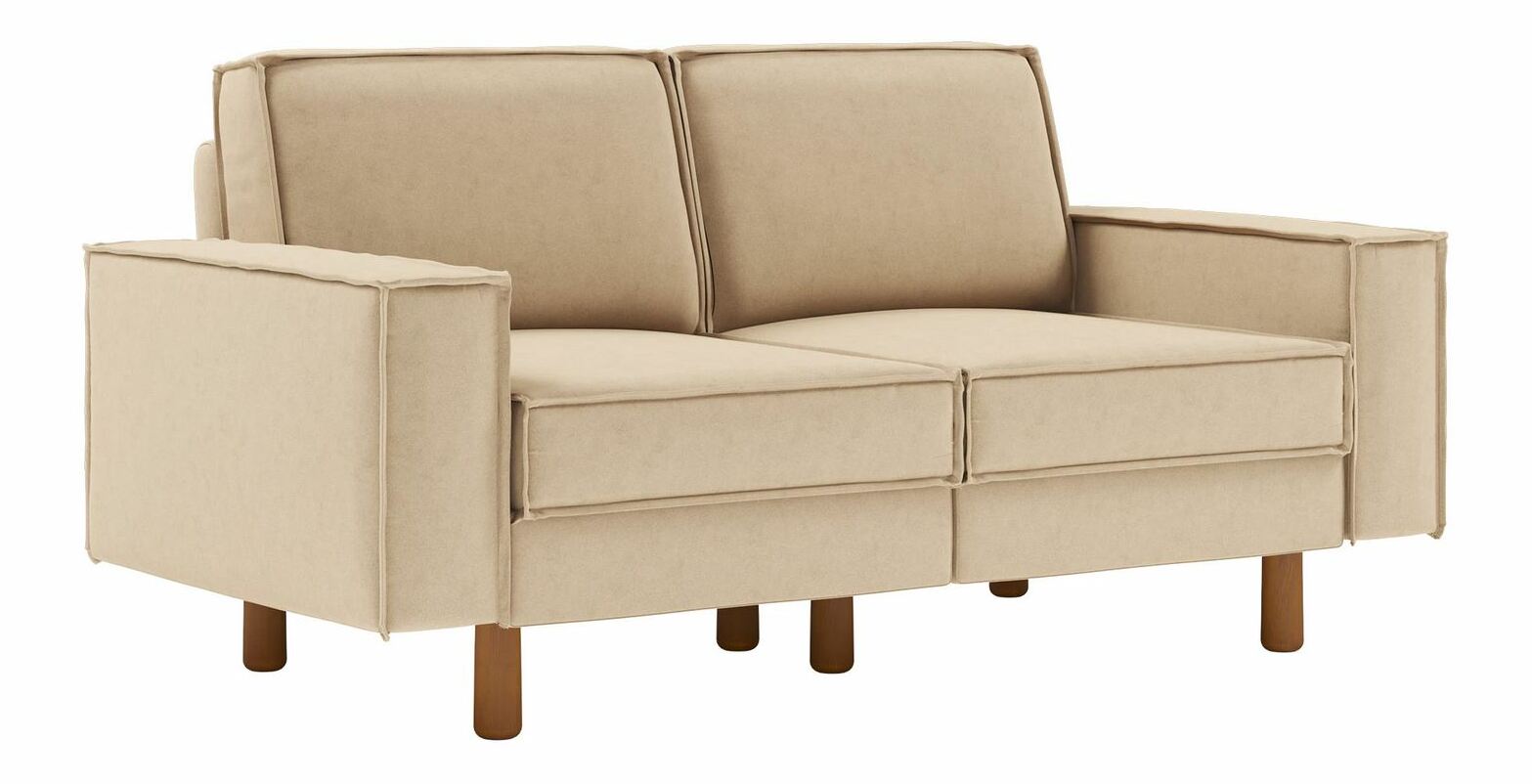 Pohovka dvousedačka Spary 2 (béžová + ořech)