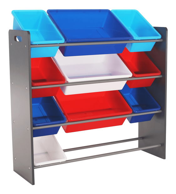 Organizér na hračky Kinder 1 (vícebarevné + šedá)