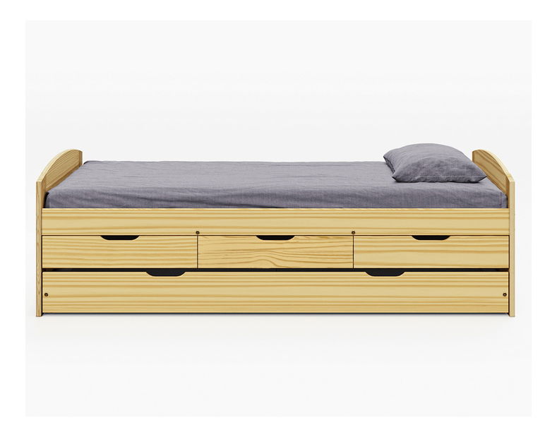 Jednolůžková postel 90x200 cm Marcy (hnědá)