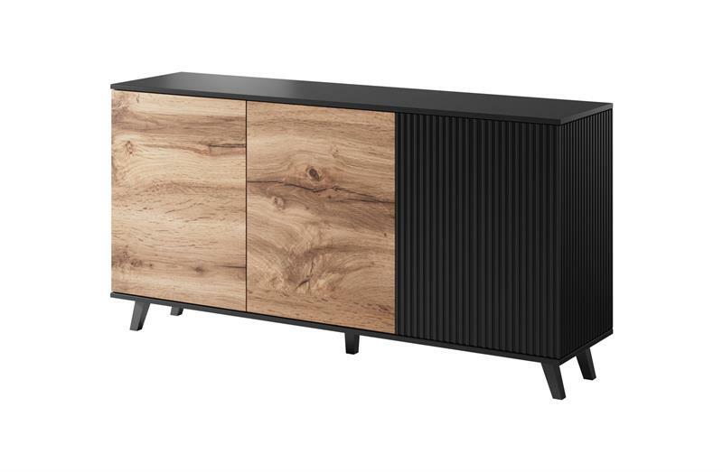 Skříňka Ranae KM1 (dub wotan + černá)