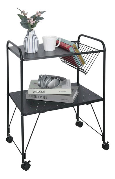 Príručný pojazdný stolík Alchymist (černá)