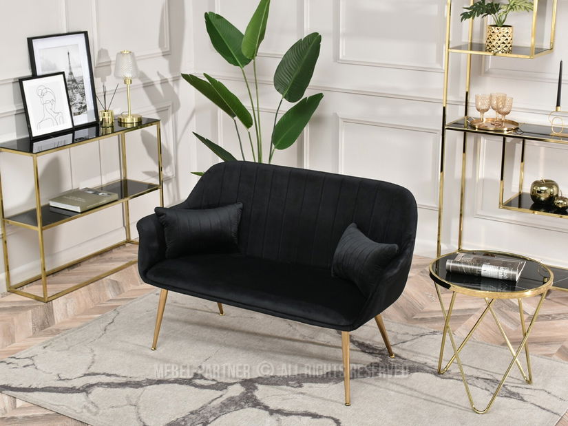 Pohovka Osmol S (černá + zlatá)