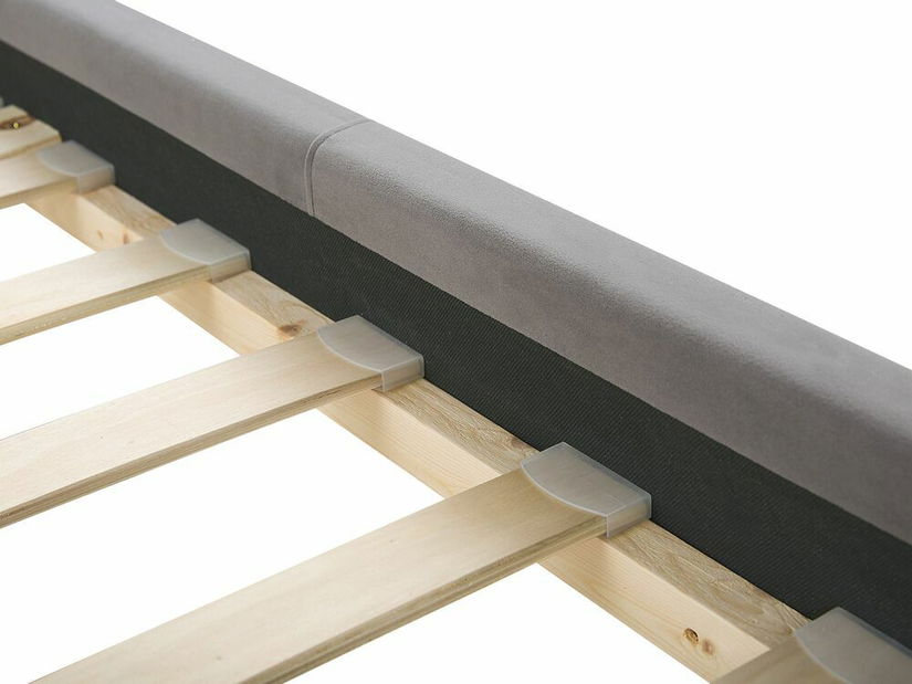 Manželská postel 160 cm Amar (šedá) (s roštem)