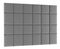 Set 24 čalouněných panelů Quadra 240x180 cm (šedá)