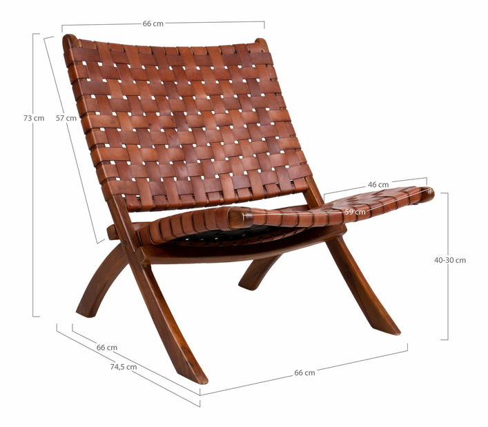 Zahradní židle Pinmona 1 (hnědá)