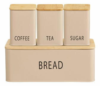 Chlebník se 3 plechovkami Tiaselia (béžová)