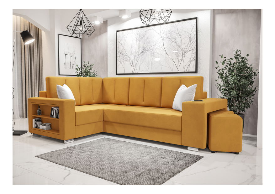 Rohová sedací souprava Lush (světle šedá) (L)