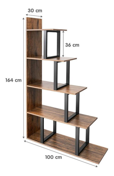 Regál Saidy (hnědá + černá)