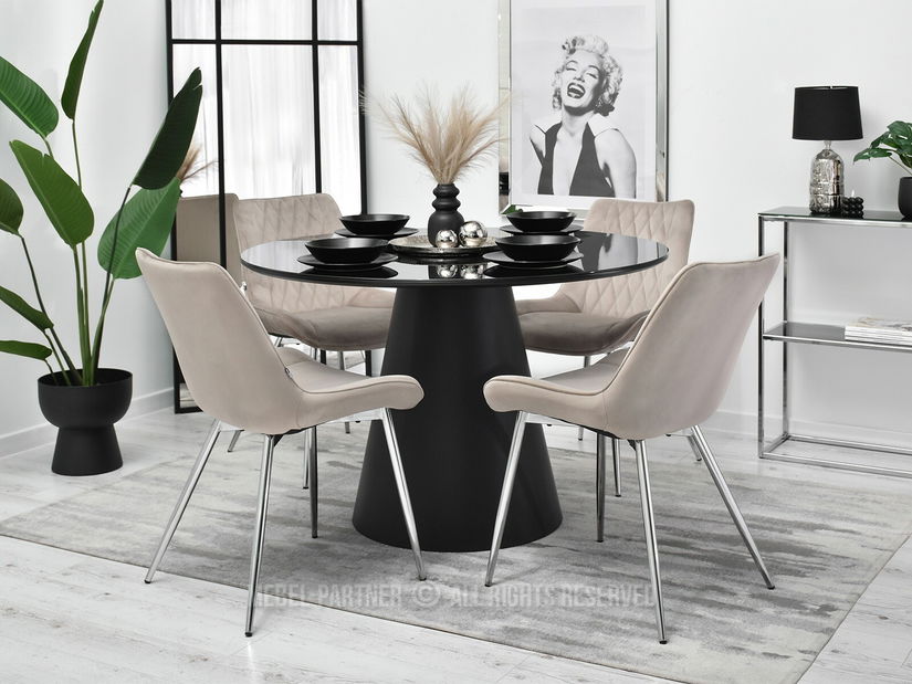 Židle Aron (béžová + měděná)