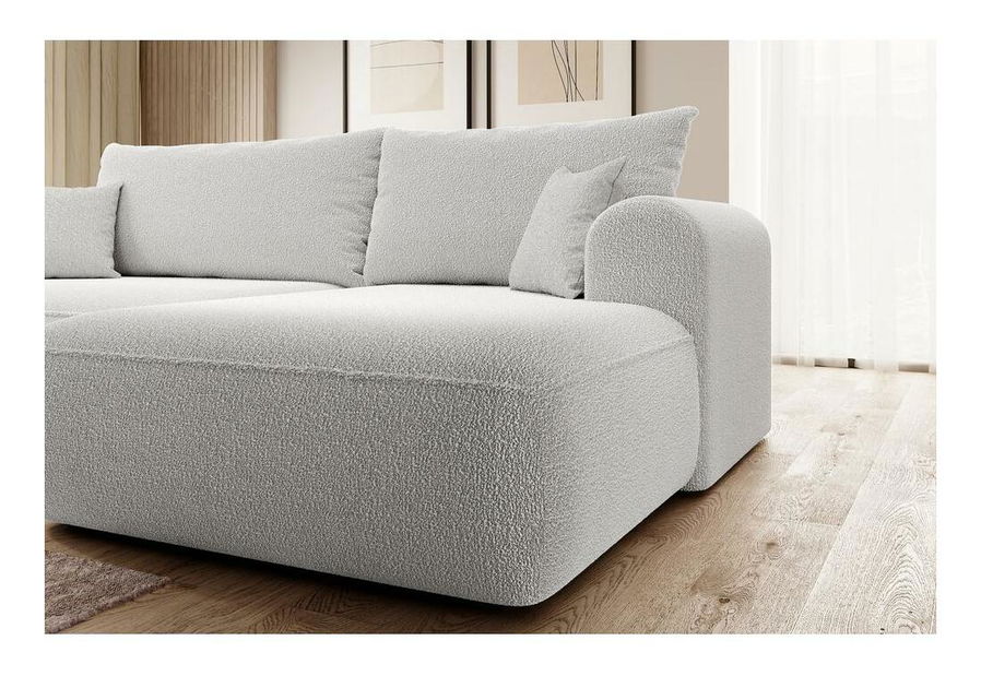 Rohová sedací souprava Olivo I (P) (světle šedá + černá)