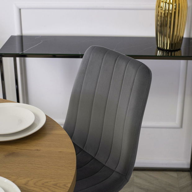 Jídelní stůl Luchan (dub zlatý + černá) (pro 4 osoby)