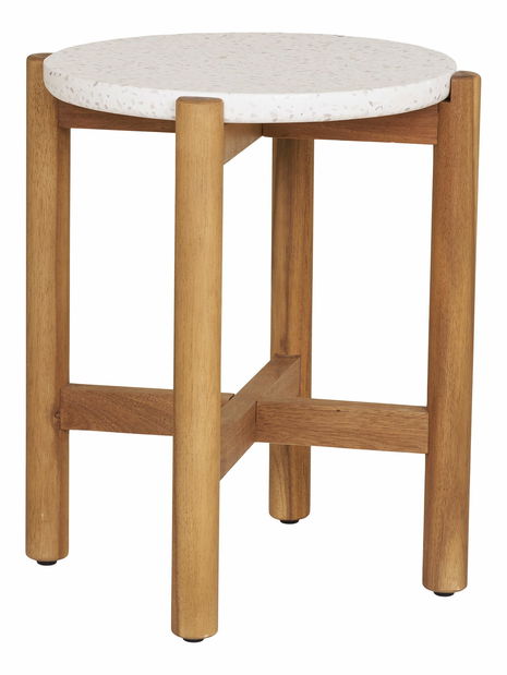 Příruční stolek Taleria 11 (přírodní + bílá)