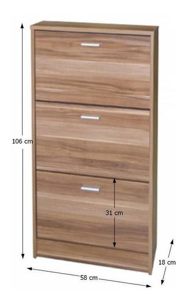 Botník (skříňka na boty) Rahvas 13 švestka