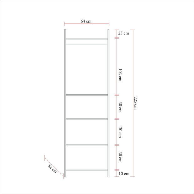 Šatní skříň David 51 (atlantická borovice)
