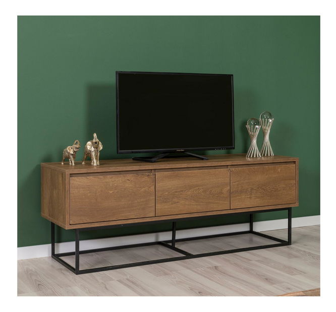 Sada nábytku do obývacího pokoje Laxi 18 (ořech + černá)