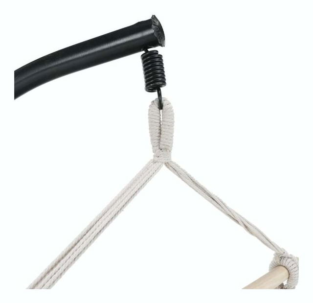 Závěsné houpací křeslo Gilda (bílá + vzor pásek)