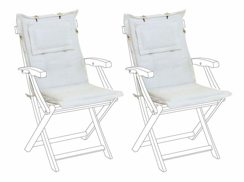 Set 2 ks. polštářů MALI (krémová)