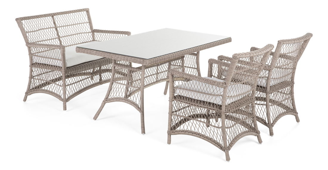 Zahradní jídelní sada Bolzano (světle hnědá)