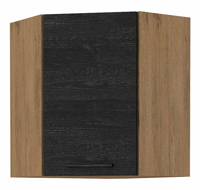 Horní kuchyňská skříňka Virion 60 x 60 GN-72 1F (45°) (dub lancelot + tmavé dřevo)