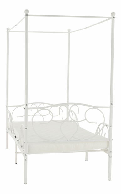 Jednolůžková postel 90 cm Anabella (bílá) (s roštem)