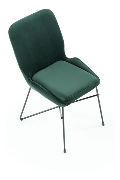 Jídelní židle Korsa (tmavě zelená + černá)