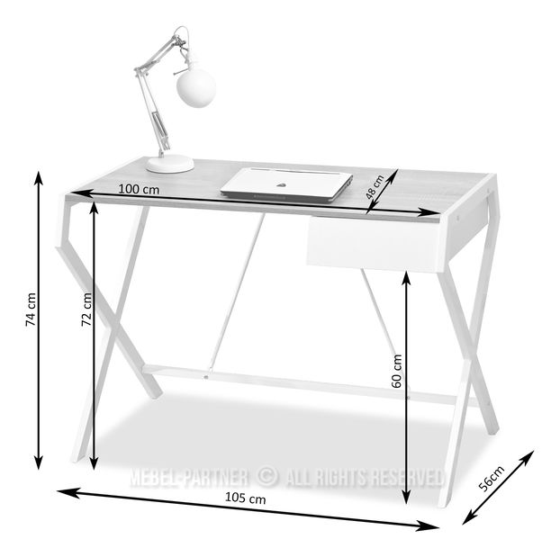 PC stolek Desiguo (dub + černá)