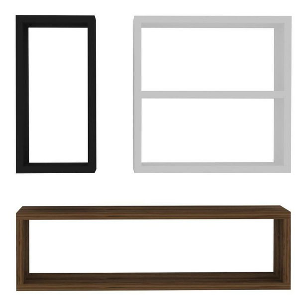 Set 3ks. polic Pisoda 4 (ořech + bílá + antracit)