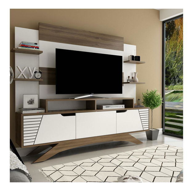 Obývací stěna Dajama 2 (ořech + bílá)