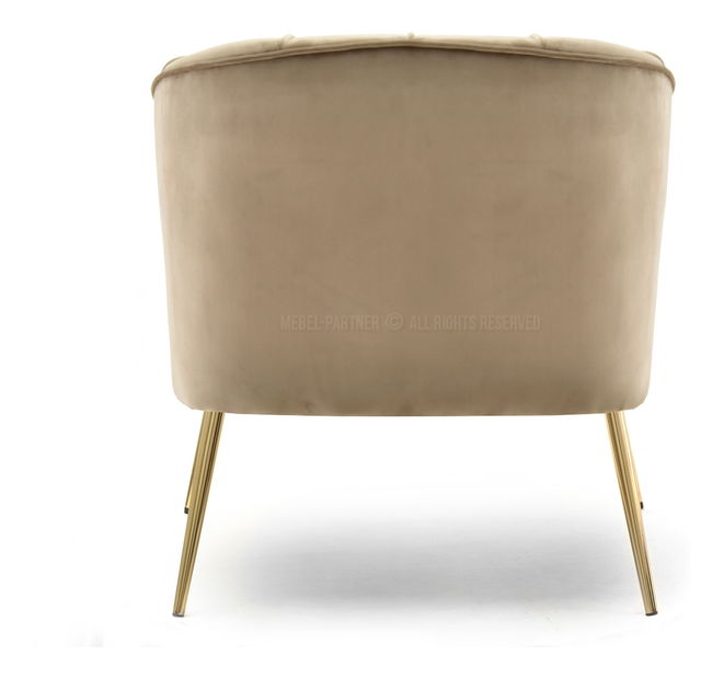 Křeslo Etimee F (béžová + zlatá)