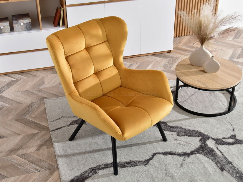 Designové křeslo Norweien (zlatá)