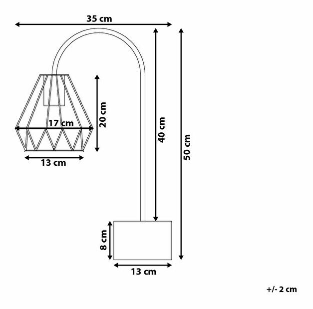 Stolní lampa Mondi (zlatá) (střední)