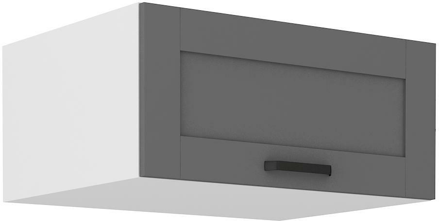 Horní kuchyňská skříňka Lucid 80 NAGU-36 1F (korpus: bílá + fronta: mdf dustgrey)