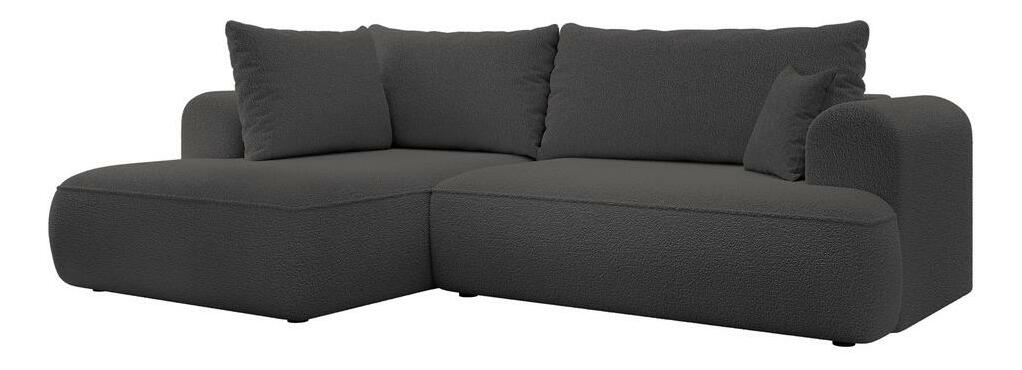 Rohová sedací souprava Olivo II (L) (tmavě šedá + černá)
