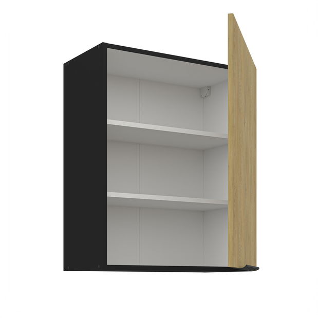 Horní kuchyňská skříňka Carminia 60 G-72 1F (dub cremona + černá)