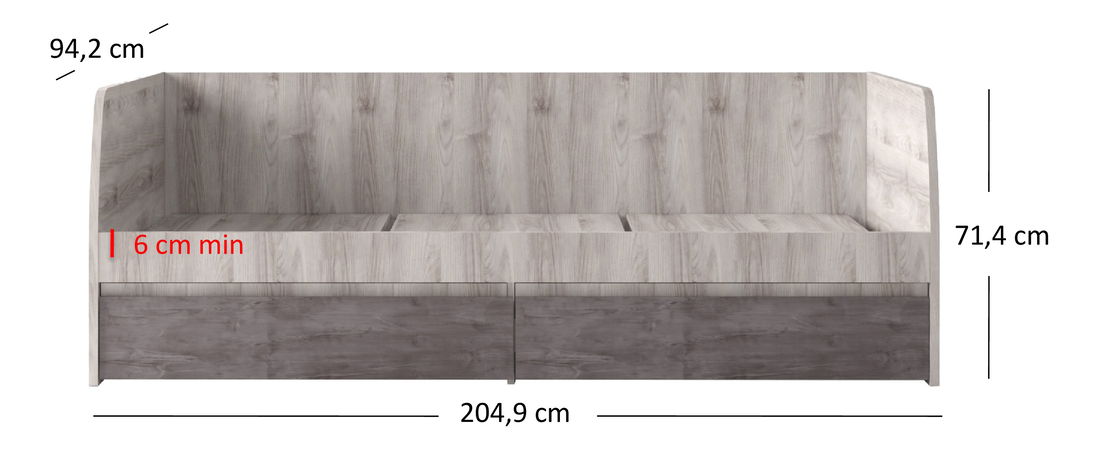 Jednolůžková postel 90 cm Jolene 2S (kaštan nairobi + onyxová) (s roštem)