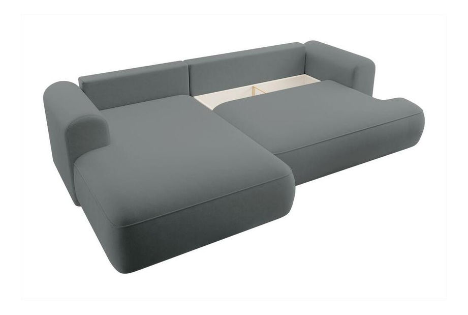 Rohová sedací souprava Olivo I (L) (šedočerná světlejší + černá)