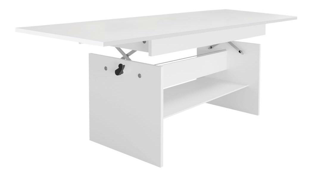 Rozkládací jídelní stůl Likud (bílá) (pro 4-6 osob)