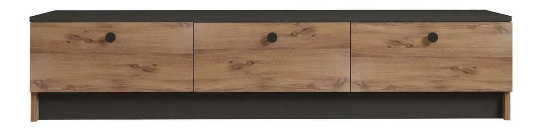 TV stolek/skříňka Vusato (černá + dub safírový)