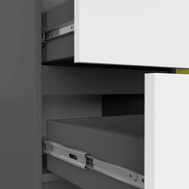 Komoda Komeito (grafit + bílá)