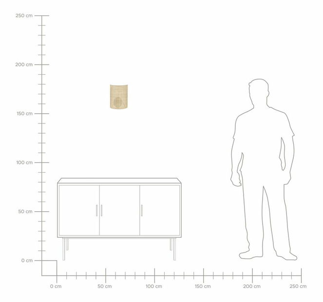 Nástěnné osvětlení Demir (přírodní)