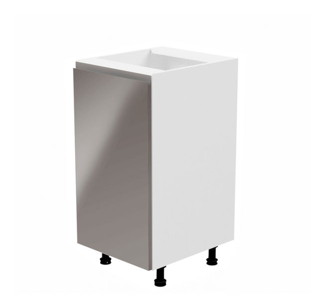 Dolní kuchyňská skříňka D40 Aurellia (bílá + lesk šedý) (L)