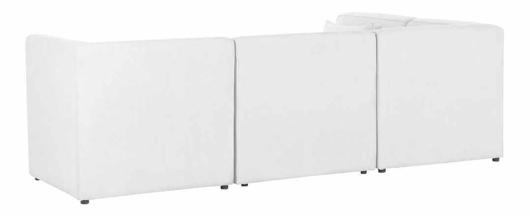 Rohová sedací souprava s taburetkou Lemia (krém) (P)