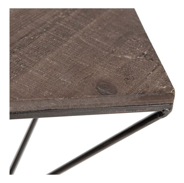 Dekorativní nástěnná police Duvelo 18 (ořech + černá)