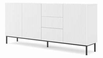 Komoda 3D3S 200 Rowanna (bílá + černá)