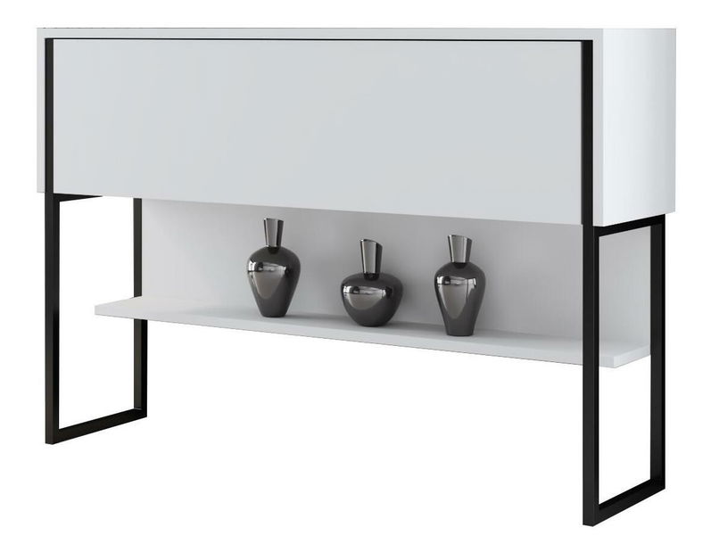 Konzolový stolek Luna 4 (černá + bílá)